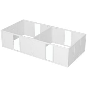 Whelping Box for Dogs and Puppies, Dog Birth Supplies Indoor w/ Adjustable Height Doors, for Medium Sized Dogs