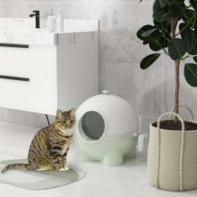 Hooded Cat Litter Box (Option: Green-540x550x300 mm)