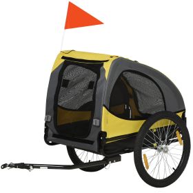 Dog Bike Trailer, Pet Stroller with Wheels for Medium Dogs, Yellow (Option: Yellow-860x230x640 mm)